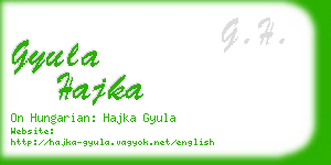 gyula hajka business card